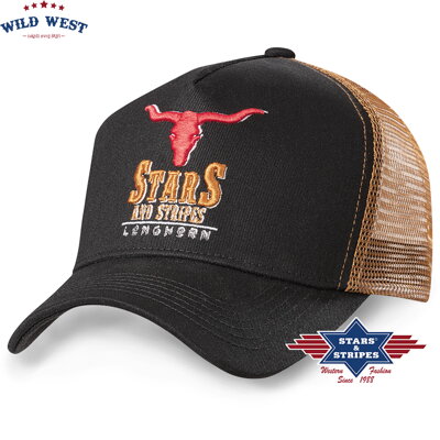 Šiltovka trucker - LONGHORN čierna