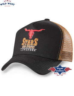 Šiltovka trucker - LONGHORN čierna